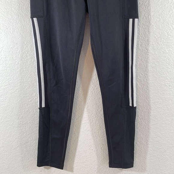 ADIDAS AEROREADY Lightweight High Rise 3-Stripe Mesh 7/8 Leggings Size Small - Picture 4 of 16